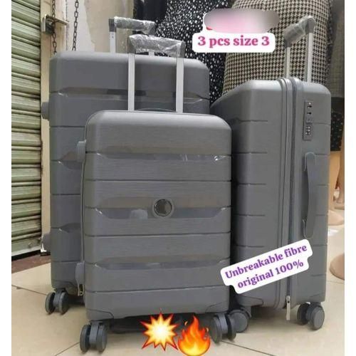 26 INCH 3 IN 1 LAXURIOUS FIBRE SUITCASE BRIEFCASE TRAVEL BAG