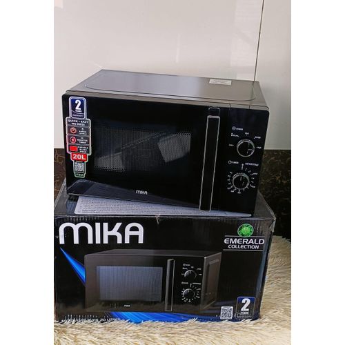 Black 20 litres Mika manual microwave