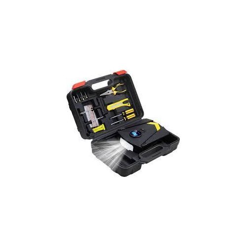 Smart Digital Tire Inflator pump, 150PSI Portable Air Compressor with Tire Repair Kit , Digital Pressure gauge and LED light, Heavy Duty Flat Tire Repair Kit For SVU, Car, Motorcycle, Truck, RV And Other Tire Repair