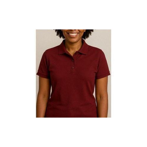 100 Heavy Duty Cotton Men Women Polo Tshirt- Maroon