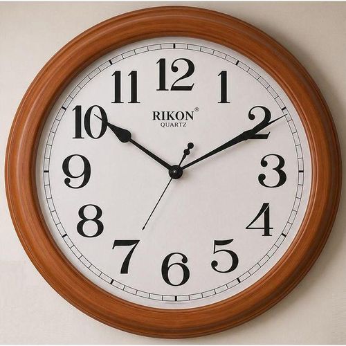 BROWN AND GOLD WALL CLOCK - 50 cm diameter