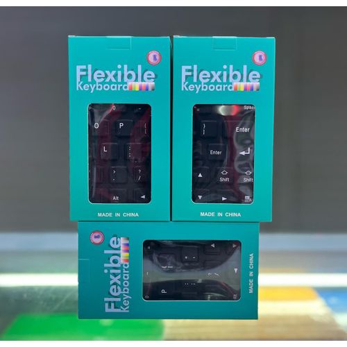 Roll-Up Flexible Silicone Keyboard - Wired USB Waterproof Keyboard for PC and Laptop