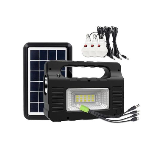 easy power solar lighting system with 3 bulbs
