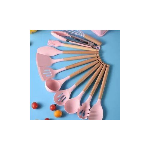 12pc Silicone Non Stick Cooking Spoon Set