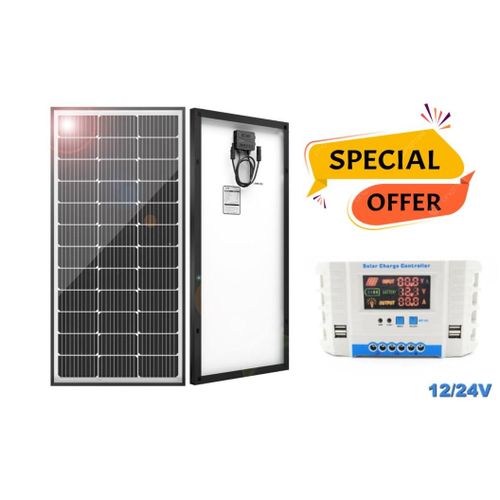150 W Solar Panel Monocrystalline Solar Panel + Free 20A Solar Charge Controller
