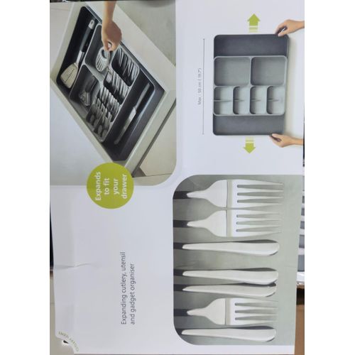 Expandable Drawer Cutlery Organizer – Adjustable Kitchen Utensil Storage Tray (Large Size)