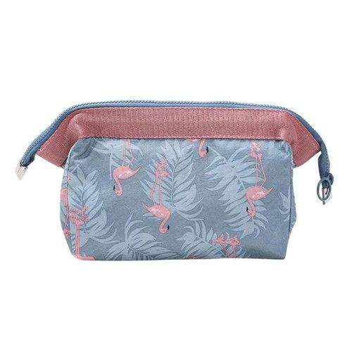 Toiletry Wash Bag Travel Organizer Pencil Purse Makeup Zipper Flamingo