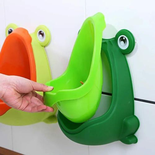 Cute Frog Boys Potty Training Urinal – Adjustable Height, Rotating Windmill, Non-Toxic Material (21×16.6×30cm)