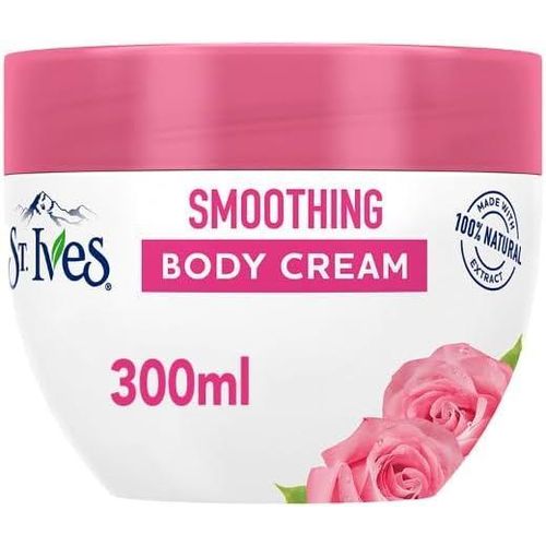 Smoothing Body Cream with Rose Water Argan Oil Made from 100 Natural Ingredients - Hydrating Fast-Absorbing Formula for Soft Glowing Skin Dermatologically Tested Body Butterfor sensitive skin