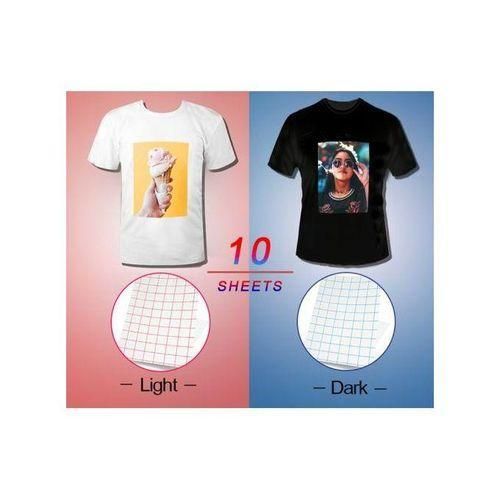 10pcs dark and 10 pcs light Heat Tranfer Paper For T-shirt & Fabric Printing