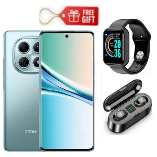 Redmi Note 15 677 256GB 8GB RAM Dual SIM 5800mAh Green Smart Watch F9 Earbuds