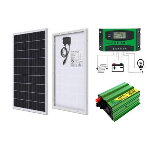 600 W Solar Panel 25 Years Warranty All Weather Mono Solar Panel Free 10A Solar Charge Controller Free 300W Solar Power Inverter DC To AC Solar Inverter