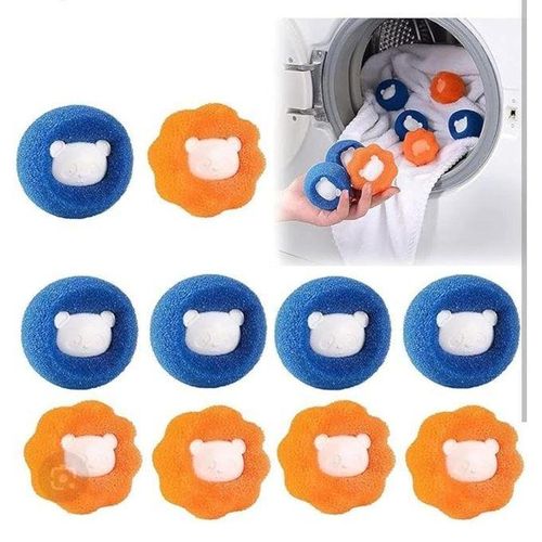 Reusable Pet Hair Remover Laundry Balls Set of 10pcs Collect Hair Lint and Debris in Washing Machine for Cleaner Clothes