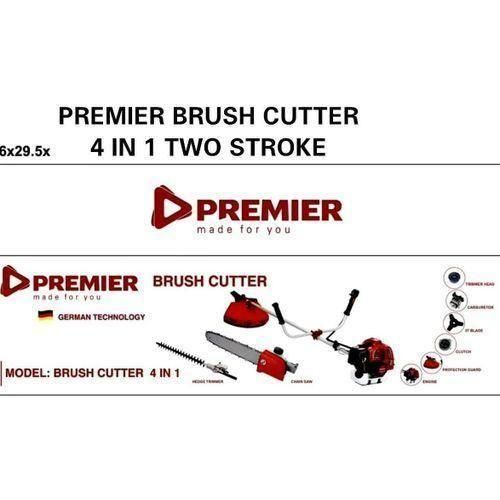 Share this product Premier German technology 4-in-1 Brush Cutter, Two stroke Engine, grass cutter, brush cutter, hedge trimmer, and chainsaw