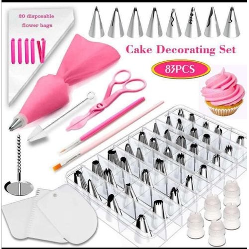 83 Pcs/set Cake Decorating Icing, Piping Bag, Nozzles