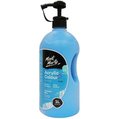 Acrylic Colour Signature 1L Bottle Cerulean Blue