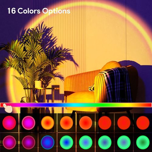 RGB Sunset Lamp Projector – LED Sunset Light for Home Decoration, TikTok Videos & Romantic Lighting