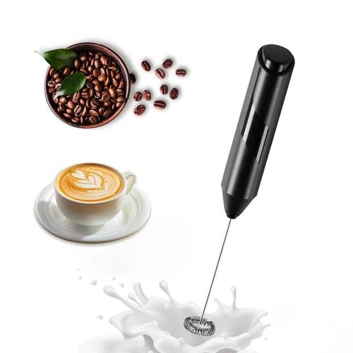Milk Frother Handheld Battery Powered Foam Maker Frother Wand Drink Mixer with Stainless Steel Whisk for Coffee Matcha Lattes Cappuccino