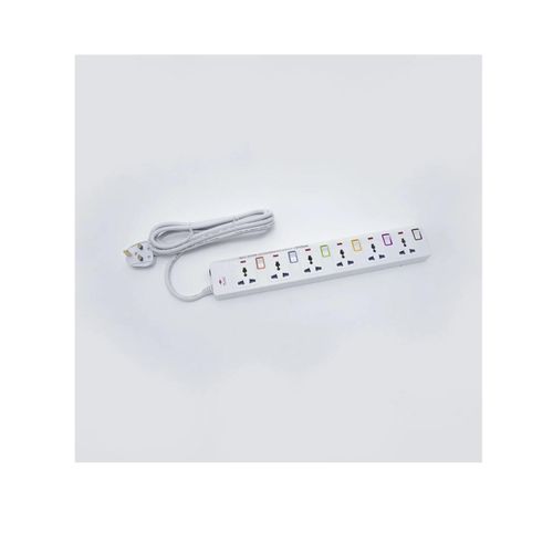 Heavy Duty Power Extension Cable 6 Way Surge protector Guard & Spike Fire Retardant 3M Cable