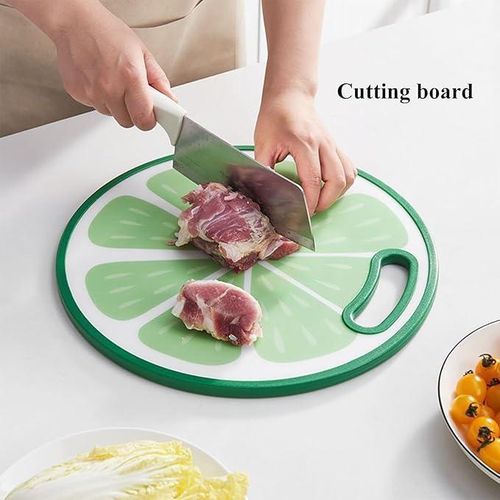 Plastic Cutting Board, Lemon Pattern Cutting Board for Fruit, Vegetables, Meat or BBQ Food, Pastry Board for Kitchen, Non-Slip, Easy Grip, Easy to Clean