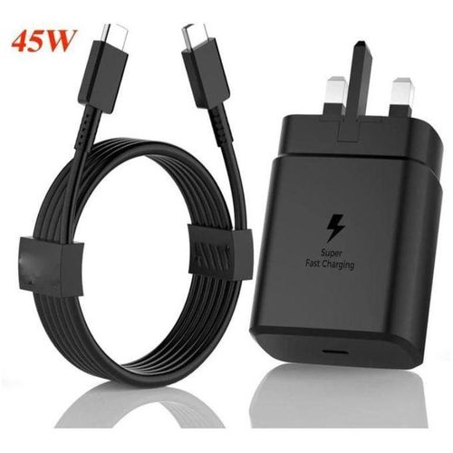 45Watts Super Fast Charger, Adapter With Type C Output For Galaxy A06, A07, A17, A16, A26,A36,A56, A37, A57, A05s, A14, A15, A23, A24, A25, A33, A34, A35, A53, A54, A55, Z Fold 7, S26 Ultra And All S Series