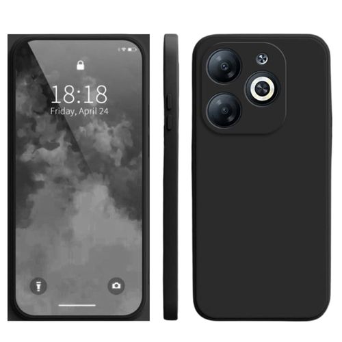 Soft Silicone Slim Fit Cover Anti-Scratch Shockproof Case for Tecno Spark Go 2024 - Black