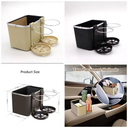 Car Arm Rest Organizer With Twin Bottle Holders