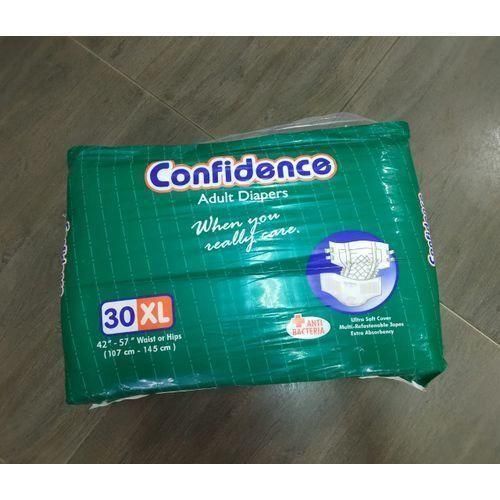 XL EXTRA LARGE Adult Diapers Antibacterial Disposable 30 Pack with FREE Bella Wet Wipes