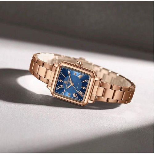 Rose Gold Blue Dial Watch