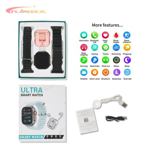 2-In-1 Full Touch Screen Smart Watch Wireless Bluetooth Headset