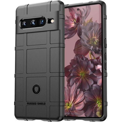 Google Pixel 7 Pro Slim Fit Protective Phone Case, Rugged Shield Durable Case with Military Grade Shockproof Protection, Great Grip and Camera Lens Protection Cover in HD Black