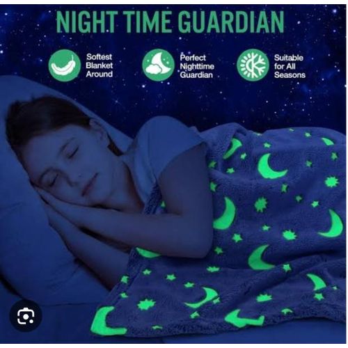 Magic glow in the dark fleece blanket