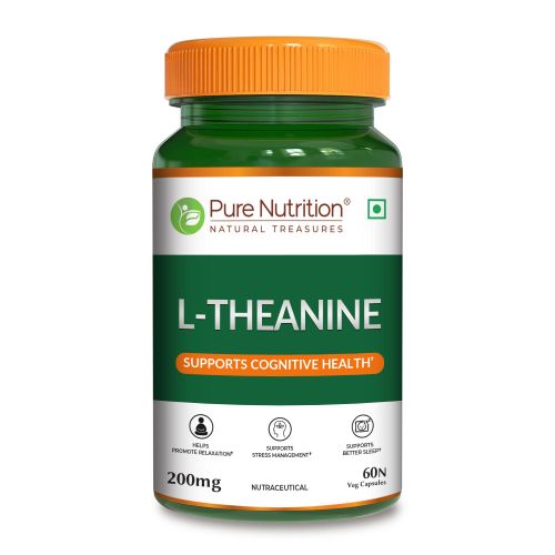 L Theanine 200mg 60 Veg Capsules for Stress Relief Relaxation and Cognitive Support