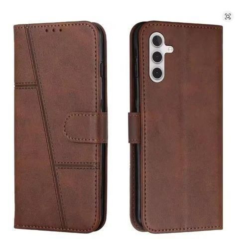 Samsung Galaxy A15 Case Flip Wallet Book Leather Magnetic Stand Case with Card Slots All-Round Protection Phone Case coverBrown