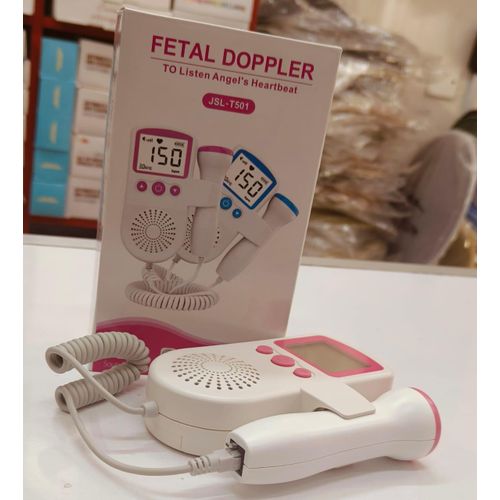 Portable Fetal Doppler Baby Heartbeat Monitor Prenatal Fetal Heart Rate Detector Digital Screen Sensitive Probe High Accuracy Sound Amplifier Home Use Pregnancy Listening Device