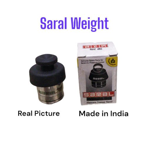 Saral 3L5L75L10L12L Whistle Pressure Cooker Replacement Spare - BlackSilver