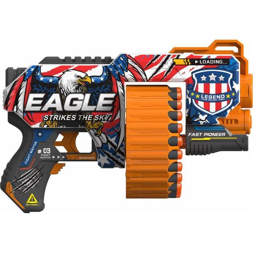 Electric Eagle UV Printed Foam Bullet Nerf Blaster – Large
