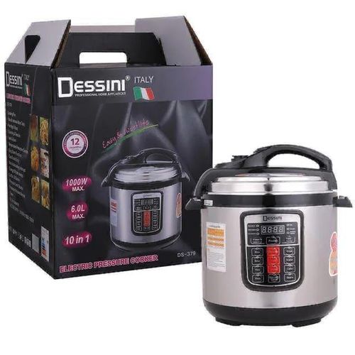 6-Litre Electric Pressure Cooker with Digital Display, Multi-Function Cooking Modes, Stainless Steel Inner Pot, Safety Lock System, and Timer for Fast, Efficient Meals