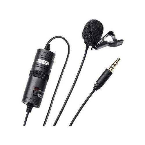 BY-M1 Professional Lavalier Microphone with 6M Cable and Clip for DSLR and iPhone Devices