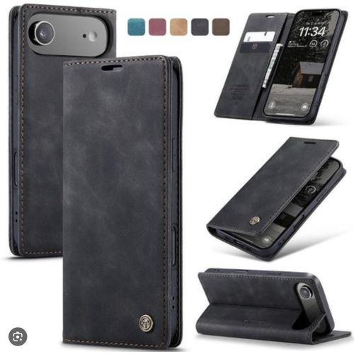 iPhone 17Air Case, Premium PU Leather Flip Case Cover with Folding Stand Function Card Holder Stand Function for iPhone 17 Air