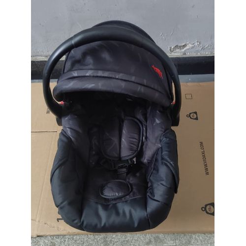 Infant Baby Car Seat/ Carry Cot - Midnight Black With Head Cushion (big)