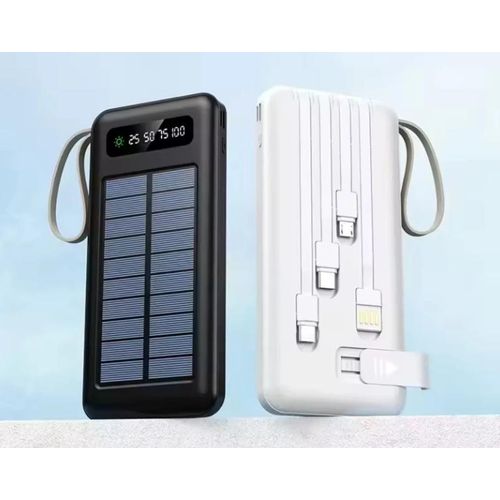 14,000mah thin portable compact powerbank with mobile phone holder and solar charging