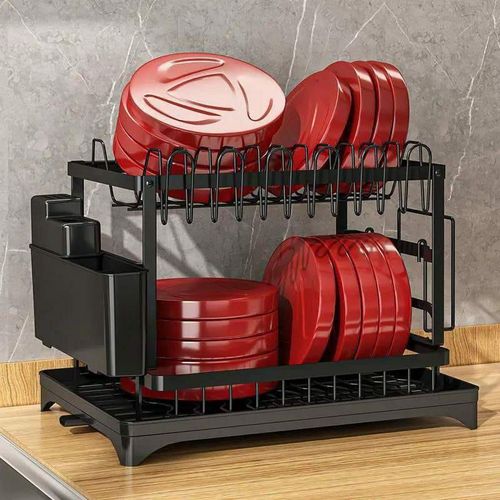 Classy high quality 2 tier dish rack