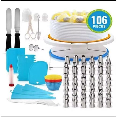 Multicolor 106PCS Cake Icing Set – Full Decorating Kit for Baking & Pastry Design