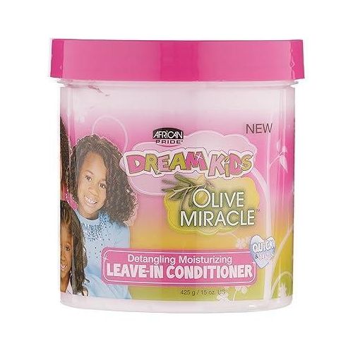Kids Olive Miracle Detangling Moisturizing Leave-In Conditioner - Contains Olive Oil Moisturizes Nourishes Coils Hair Curls 15 Oz