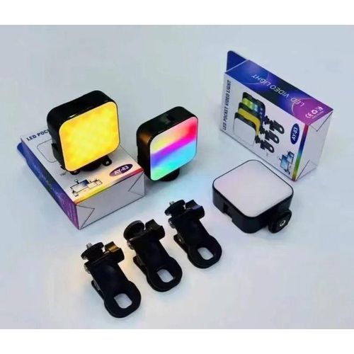 AY-83 RGB LED Pocket Video Light High CRI Portable Mini Light for Professional Photography Vlogs and Streaming