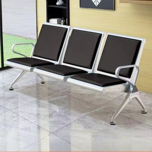 Heavy Duty 3 Seater Leather Padded Link Chair Waiting Bench Reception Waiting Chairs