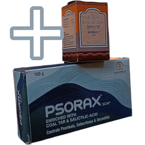 Soap ENRICHED WITH COAL TAR & SALICYLIC ACID For Psoriasis Seborrhea Dermatitis + Germskuttèr Ointment jm