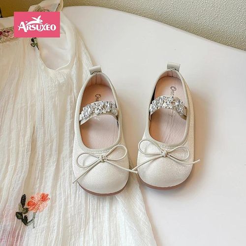 Childrens Girls Flats Shoes Luxury Rhinestone Princess Causal Kids Shoes