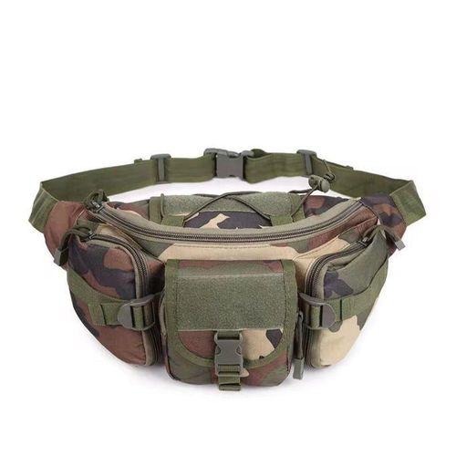 Tactical Outdoor Fishing Waist Bag Multifunctional Cycling Camping Hiking Men Waist Bag - Jungle Camouflage